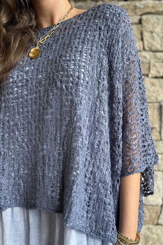 Cloud Loose Box Knit Denim /14=